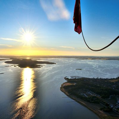 Udsigt fra luftballon flyvning